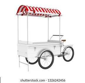 Bike Food Cart Isolated. 3D Rendering