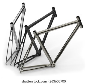 Bike frames isolated on white
