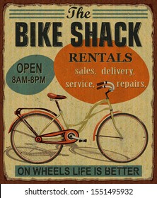 retro bike poster