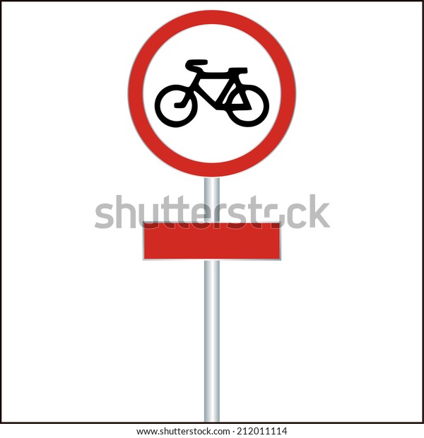 Bike track sign road\
sign - illustration