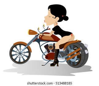 Biker Babe. Biker, Motorcycle, Boot, Women, Seductive Women
