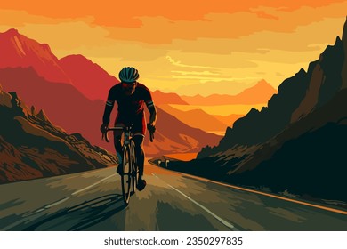 biker cycling their way with determination - Powered by Shutterstock