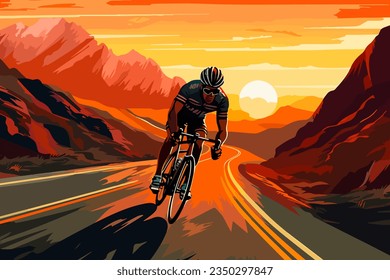 biker cycling their way with determination - Powered by Shutterstock