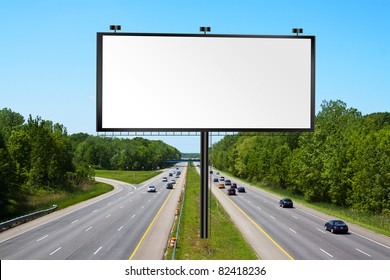 Billboard On American Tollway Stock Illustration 82418236