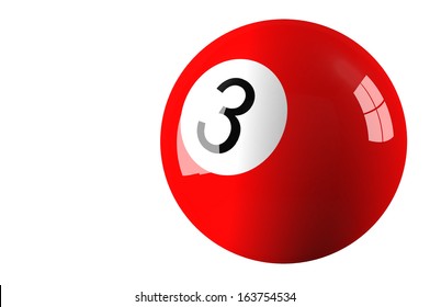 Billiard Ball Isolated On White Stock Illustration 163754534 