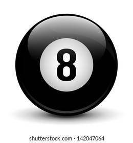 Billiard Ball On White Background Stock Illustration 142047064 ...