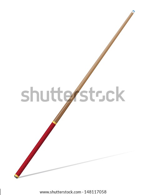 Billiards Cue Illustration Isolated On White Stock Illustration ...