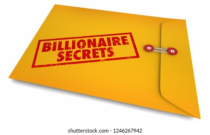 Billionaire Secrets Envelope Stamped Information 3d Illustration