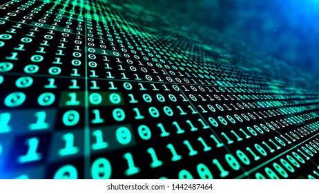 Binary Code Abstract Background 3dillustration 3d Stock Illustration ...