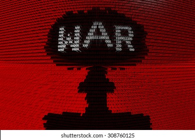 Binary Code Of A Nuclear Explosion Means The Cyber War