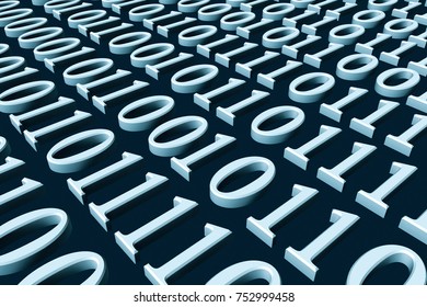 Binary Code Number One Zero Digital Stock Illustration 752999458 ...