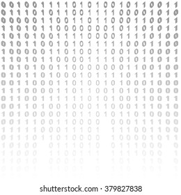 Binary Code On A White Background.