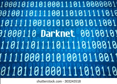 Binary Code With The Word Darknet In The Center