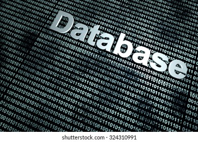 A binary database background. 3D Illustration. 