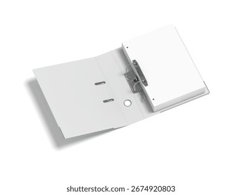 Binder 3D Render Isolated White for Mockup 3
