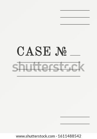 Binder for documents archive. Paper case folder cover
