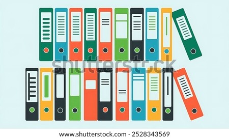 A binder set vector illustration