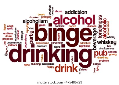 Binge Drinking Word Cloud Concept