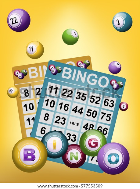 Bingo Background Tickets Balls Stock Illustration 577553509