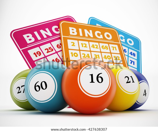 Bingo Balls Cards Generic Numbers 3d Stock Illustration 427638307 ...