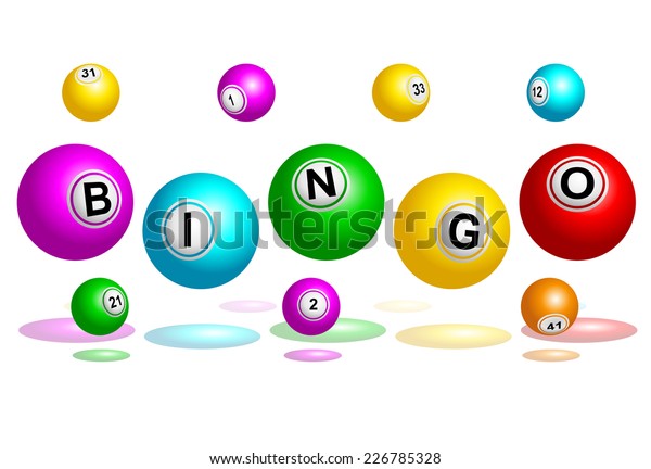 Bingo Balls Spelling Out Bingo Word のイラスト素材