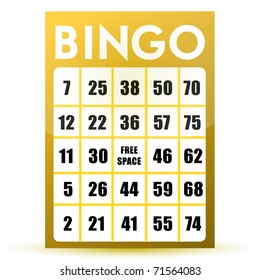 Bingo Card Illustration Design Isolated Over A White Background