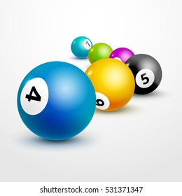 Bingo Lottery Balls Numbers Background Lottery Stock Illustration ...