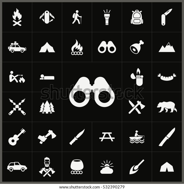 binoculars icon. camping icons universal set for\
web and\
mobile