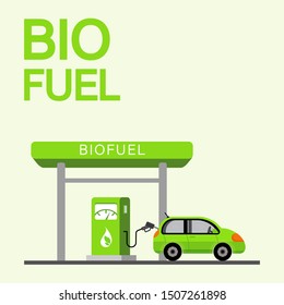 Biofuel Petrol Refill Station. Green Energy. Alternative Power.