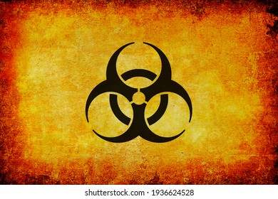 Biohazard Contamination Symbol Grunge Background Biologic Stock ...