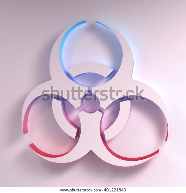 Biohazard Symbol 3d Illustration Stock Illustration 401221840