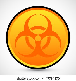 Biohazard Symbol on background. Illustration of biohazard symbol. Icon can be used as a poster, wallpaper, t-shirt design, or webdesign icons.