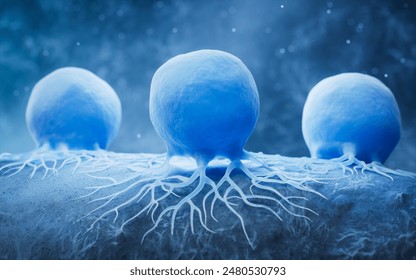 Biological cancer cell and disease, 3d rendering. 3D illustration. - Powered by Shutterstock