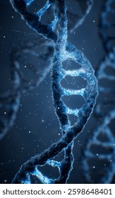 Biological DNA structure with bioengineering concept, 3d rendering. 3D illustration.