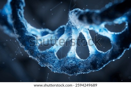 Biological DNA structure with bioengineering concept, 3d rendering. Non of any AI-generated content in the picture.