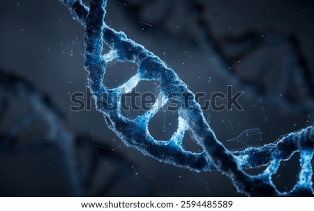 Biological DNA structure with bioengineering concept, 3d rendering. 3D illustration.
