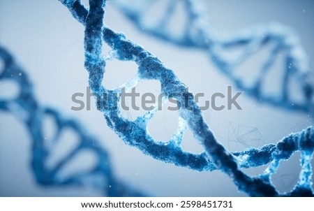 Biological DNA structure with bioengineering concept, 3d rendering. 3D illustration.