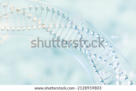 Biology molecules structure, 3d rendering. Computer digital drawing.
