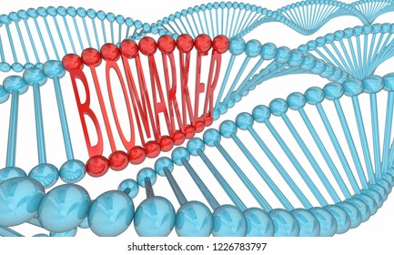 Biomarker DNA Strand Medical Research 3d Illustration