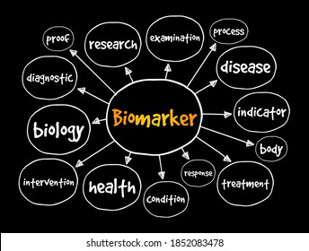 Biomarker Mind Map, Concept For Presentations And Reports