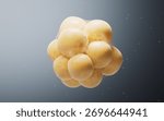 Biomedical microscopic fat cells structure, 3d rendering. 3D illustration.