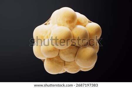Biomedical microscopic fat cells structure, 3d rendering. 3D illustration.