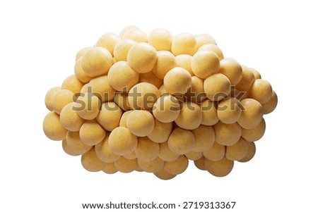 Biomedical microscopic fat cells structure, 3d rendering. 3D illustration.