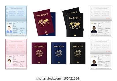 Biometric Passport Citizen African American Afroamerican Stock 