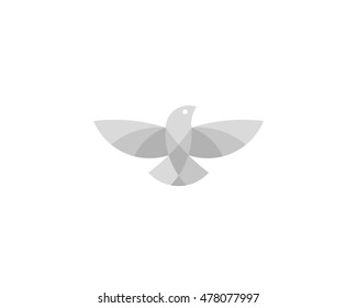 Bird, eagle, logo design. Creative delivery, shipping, cargo, corporate sign. Falcon, freedom, phoenix concept for print or t-shirt design.