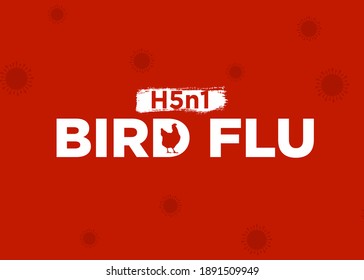 Bird Flu H5N1 Concept Background. Biohazard Danger As A Chicken With A Virus As A Health Care Infectious. Bird Flu Outbreak In India.