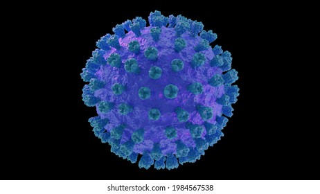 Bird Flu Influenza Virus 3d Rendering Medical Illustration Surface Structure Avian