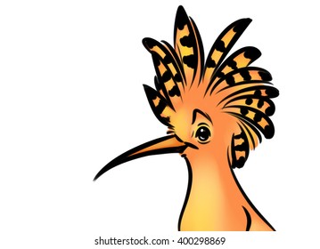 Bird Hoopoe Cartoon Illustration Isolated Image Stock Illustration ...