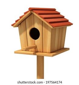 Bird House 3d Illustration