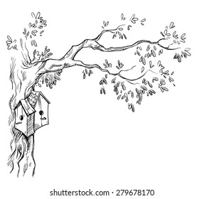 Bird Houses On Tree Stock Illustration 279678170 | Shutterstock